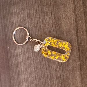 Number "0" Resin Keychain